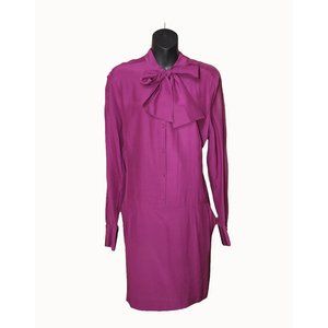 Cynthia Steffe Silk Shirt Bow Dress
